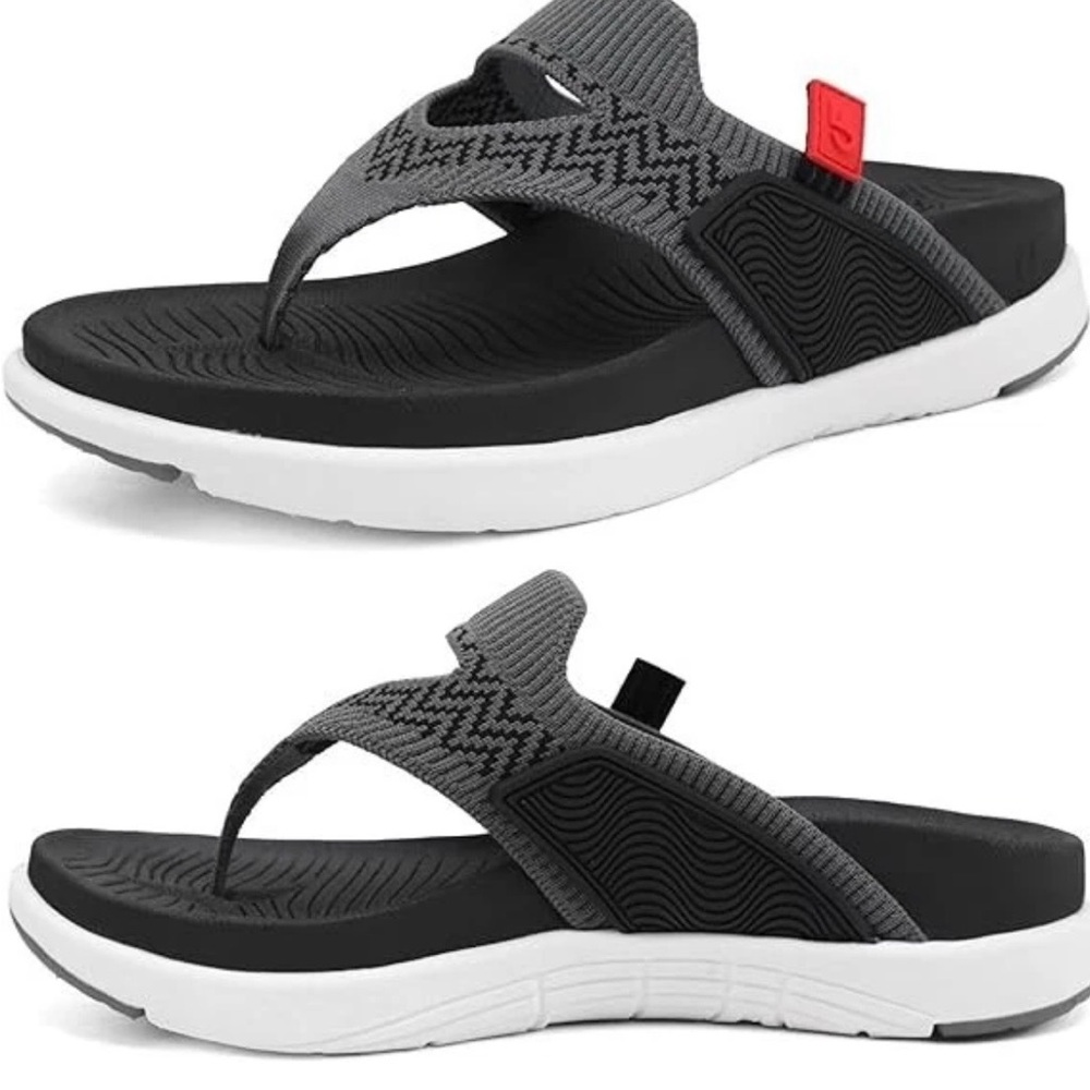 Comfortable Black and Gray Women's Sandals